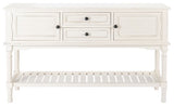 Safavieh Tate 2 Drawer 2 Door Console Table, Distressed/White
