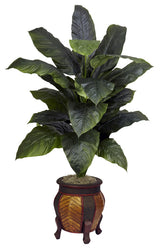 Giant Spathyfillum With Decorative Vase Silk Plant