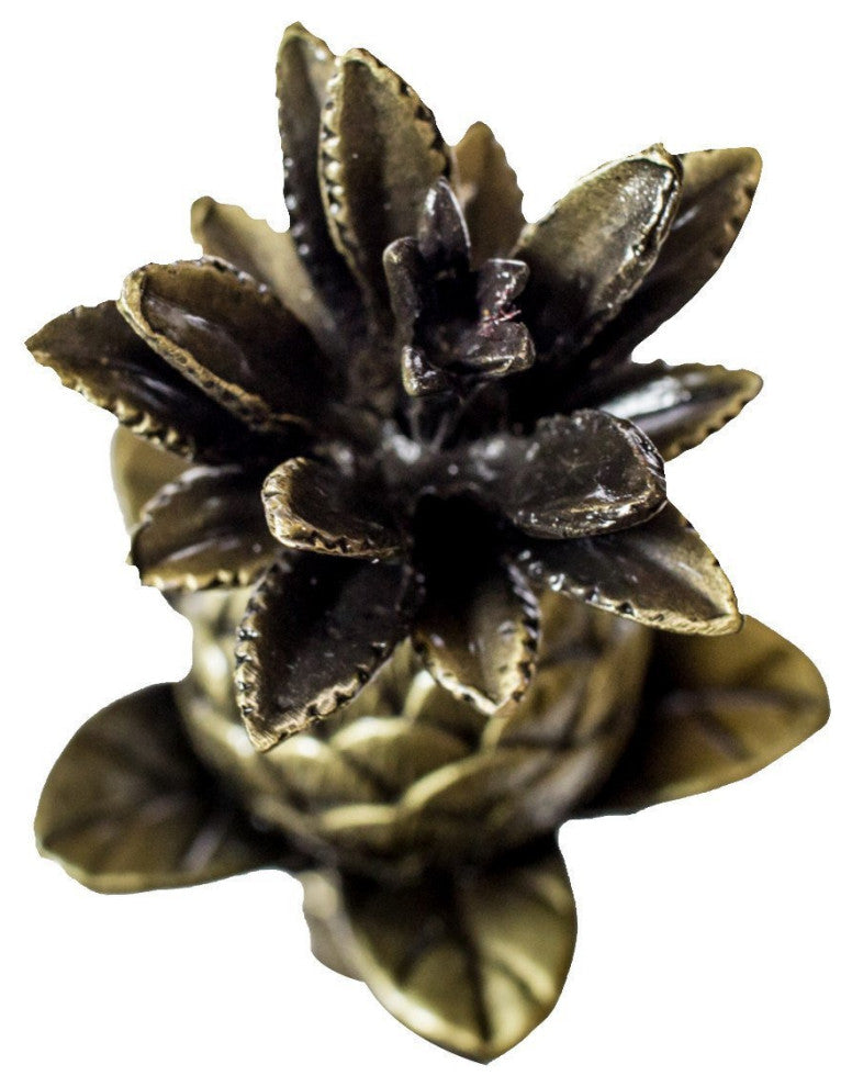 Blooming Pineapple Ceiling Fan Pull, 3"h with 12" Antiqued Brass Chain