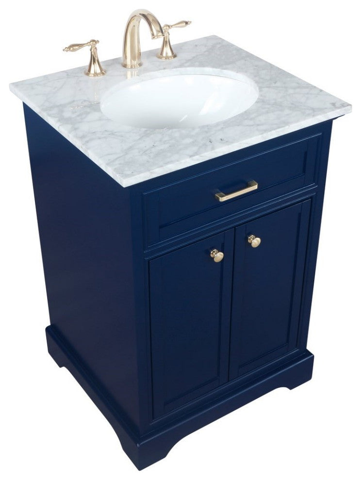 Elegant Decor Americana Bathroom Vanity VF15024BL, Blue