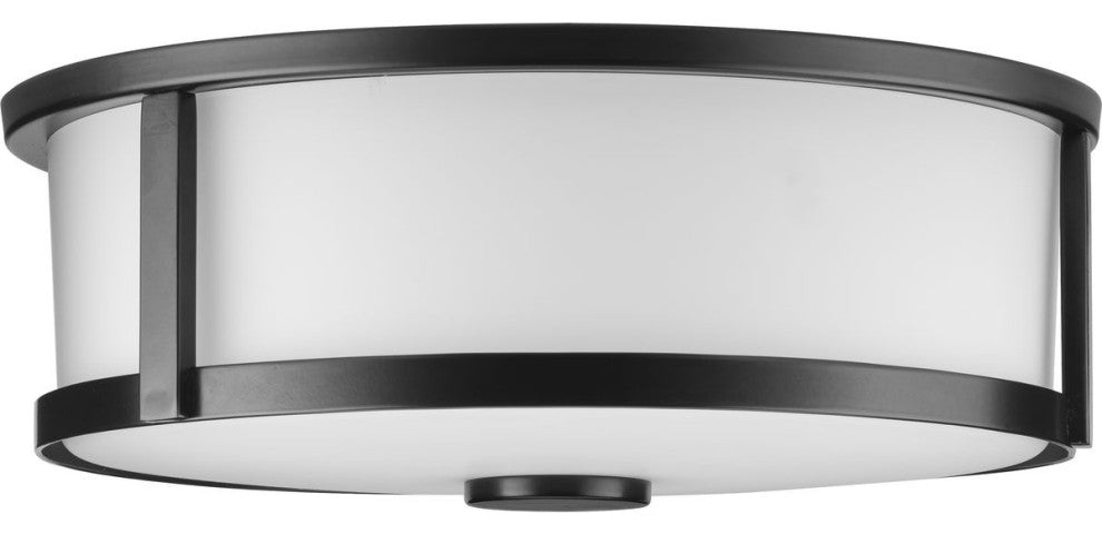 Gilliam Collection 12--5/8" Two-Light Matte Black New Traditional Flush Mount
