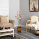 56" Cherry Blossom Artificial Tree, Decorative Planter