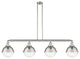 INNOVATIONS 214-SN-HFS-84-SN-LED 4-Light Island Light Brushed Satin Nickel
