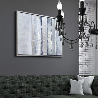 Winter Steps Textured Metallic Hand Painted Framed Wall Art by Martin Edwards