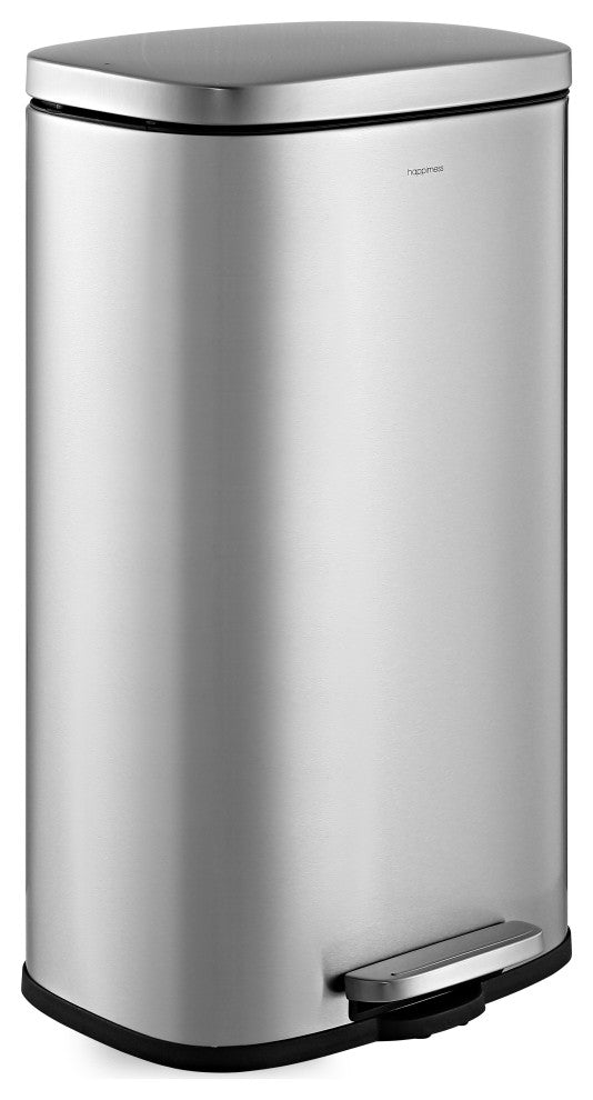 Curtis 8-Gallon Step-Open Trash Can, Chrome