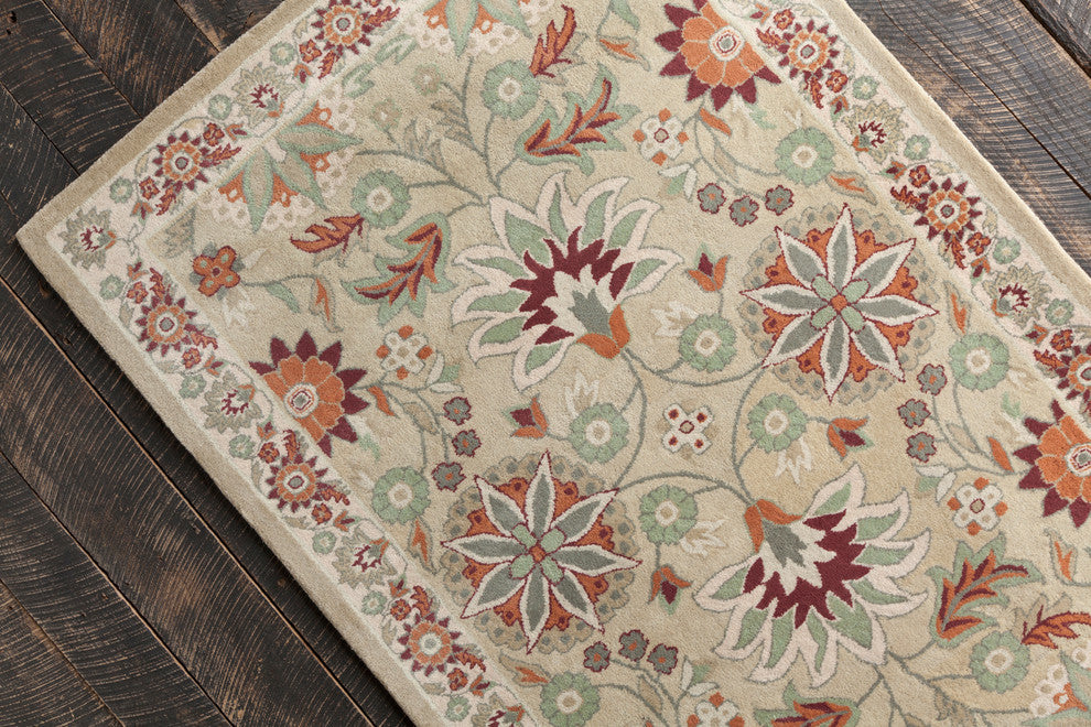 Allie Floral Contemporary Area Rug, 8'x10'
