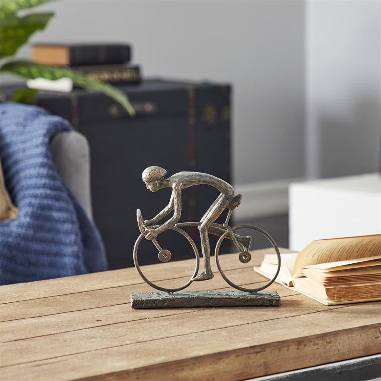 Brown Contemporary Bicycle Sculpture