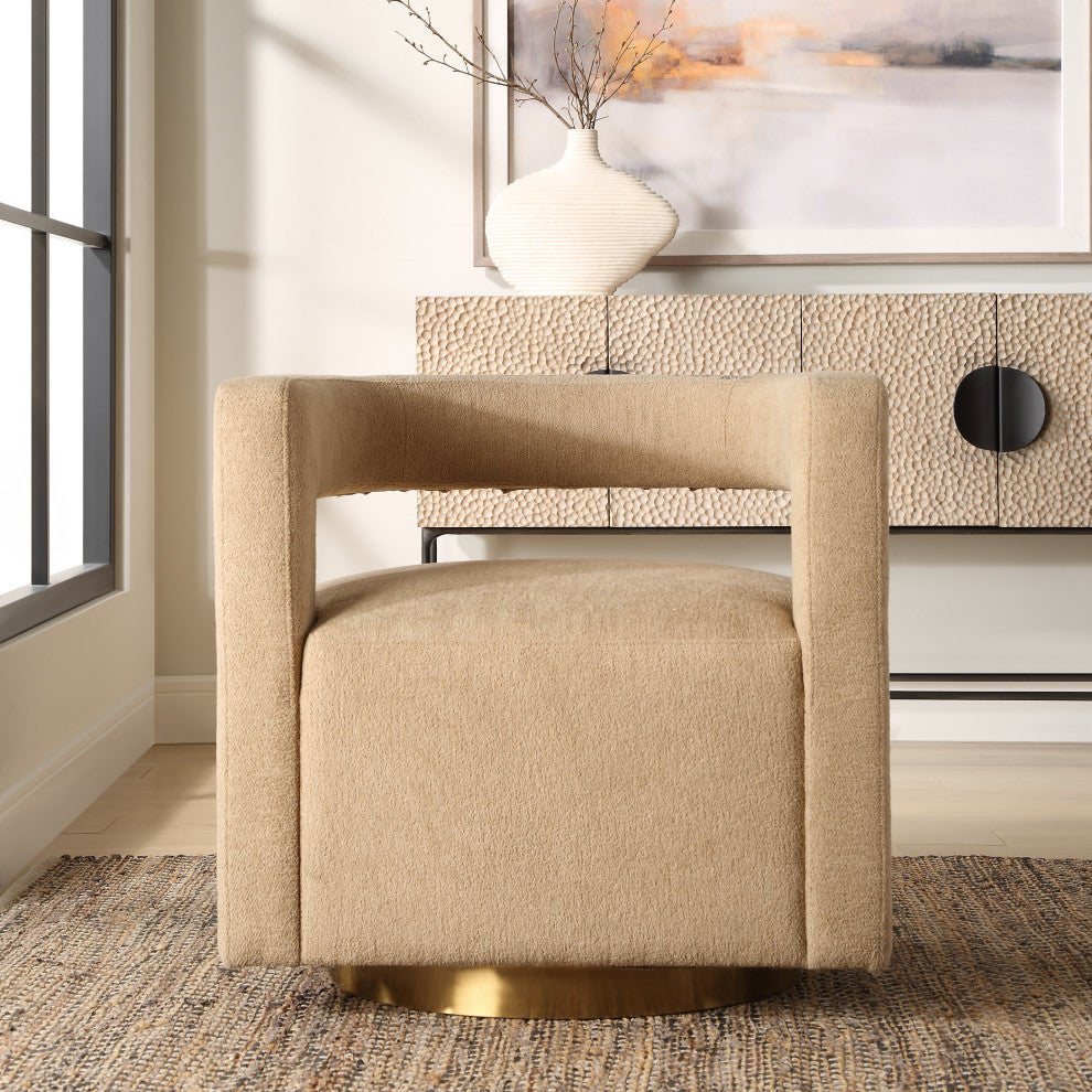 Uttermost - 23850 - Swivel Chair - Grounded - Brushed Brass