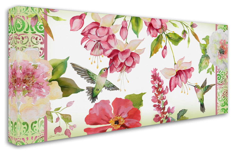 Jean Plout ''Garden Party 4'' Canvas Art, 24x12