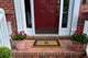 A1HC Natural Coir Monogrammed Triple Border Flock Durable Doormat, 18"x30", K
