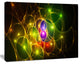 Glowing Fractal Underwater World, Oversized Abstract Canvas Art Print, 60x40