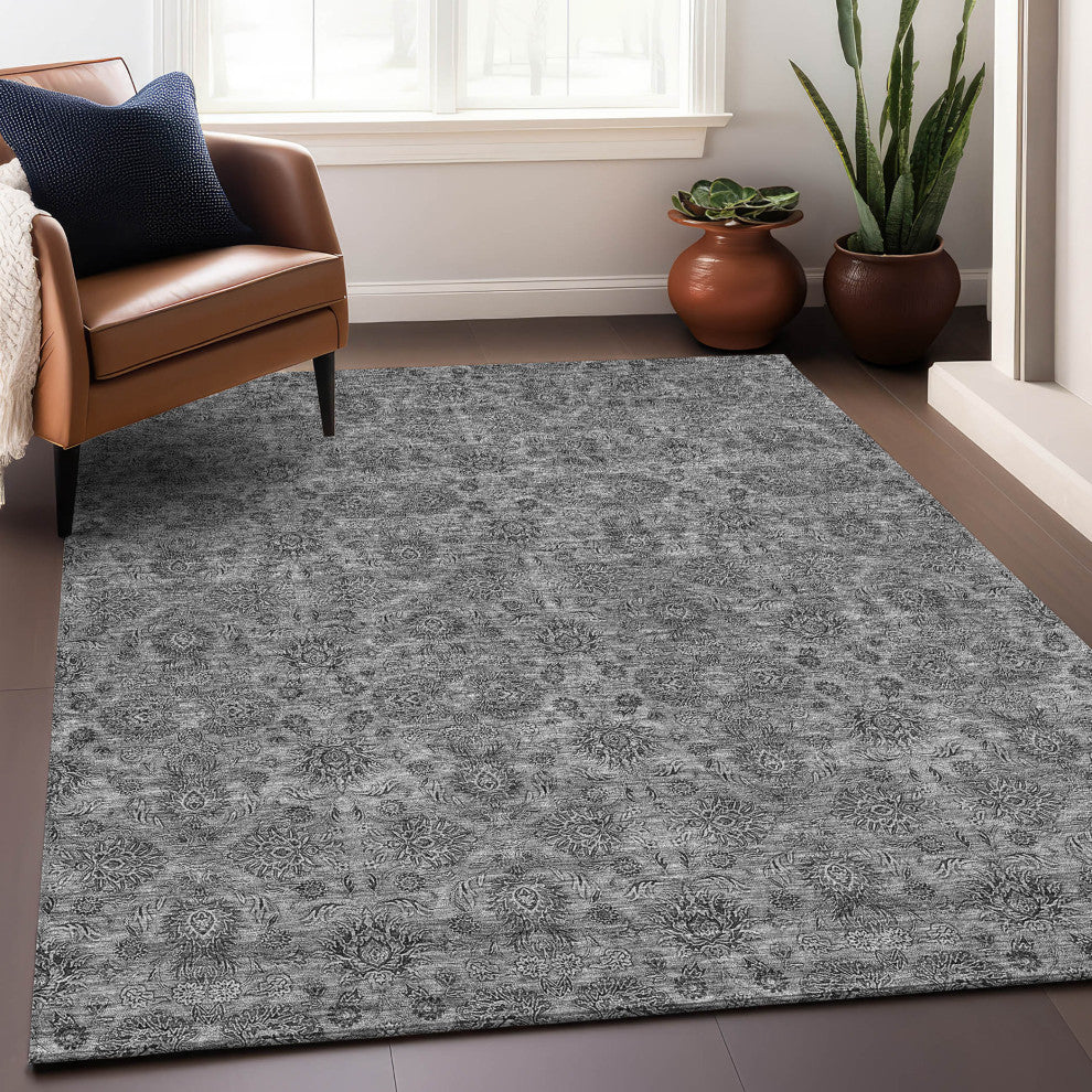 Premium Machine Washable Mayfield AMF702 Gray 8' x 10' Rug