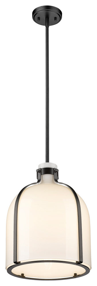 Zlite 818-12MB 1-Light Pendant, White Opal