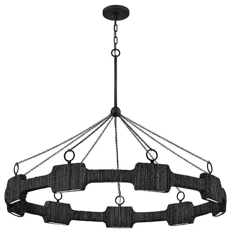 Hinkley Raffi Large Led Single Tier Chandelier, Carbon Black