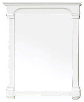 36" Solid Wood Frame Mirror, White