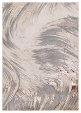 Zione Abstract Gray/ Brown Runner Rug 2'2"X8'