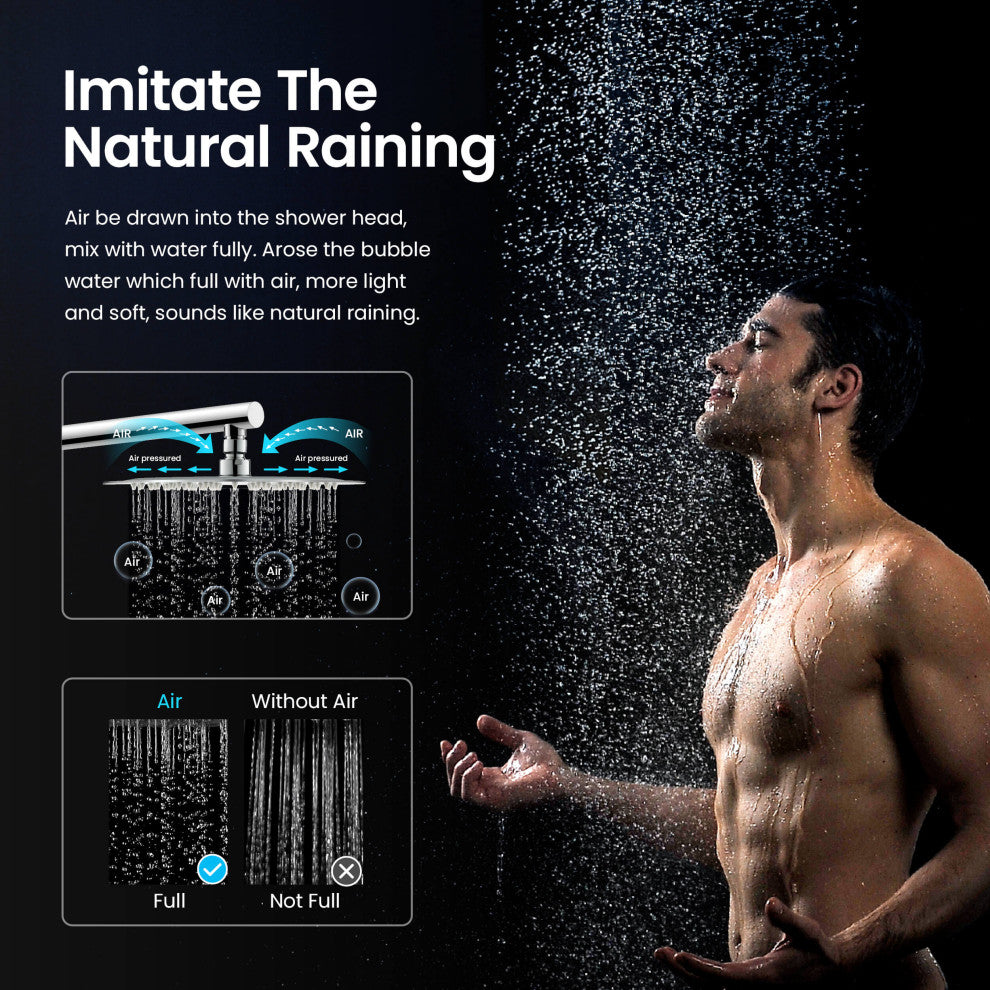 Circular Pressure 3-Function Shower System, Rough-In Valve, Chrome