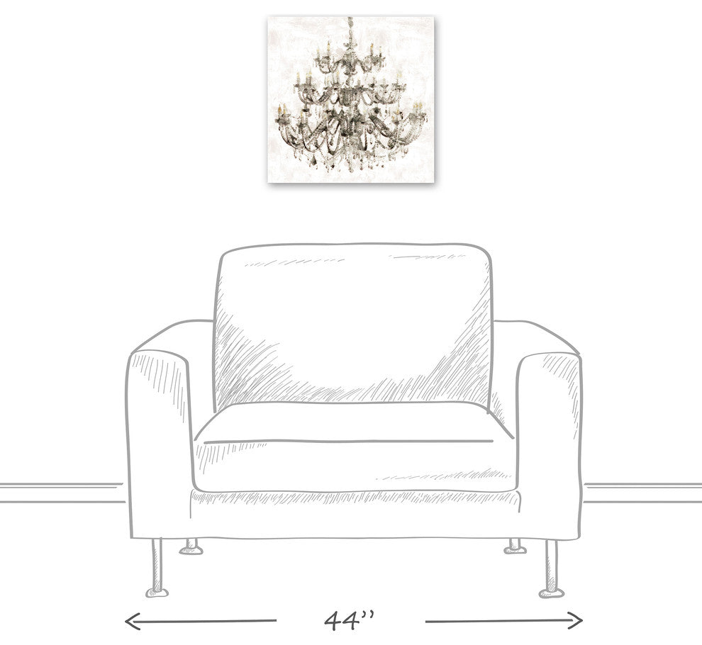 Opulent Chandelier Wall Art, 16"x16", Canvas