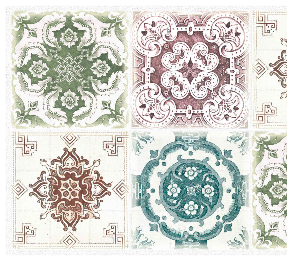 Green Beige Tile 3D Wall Panels, Set of 10, Covers 50 Sq Ft