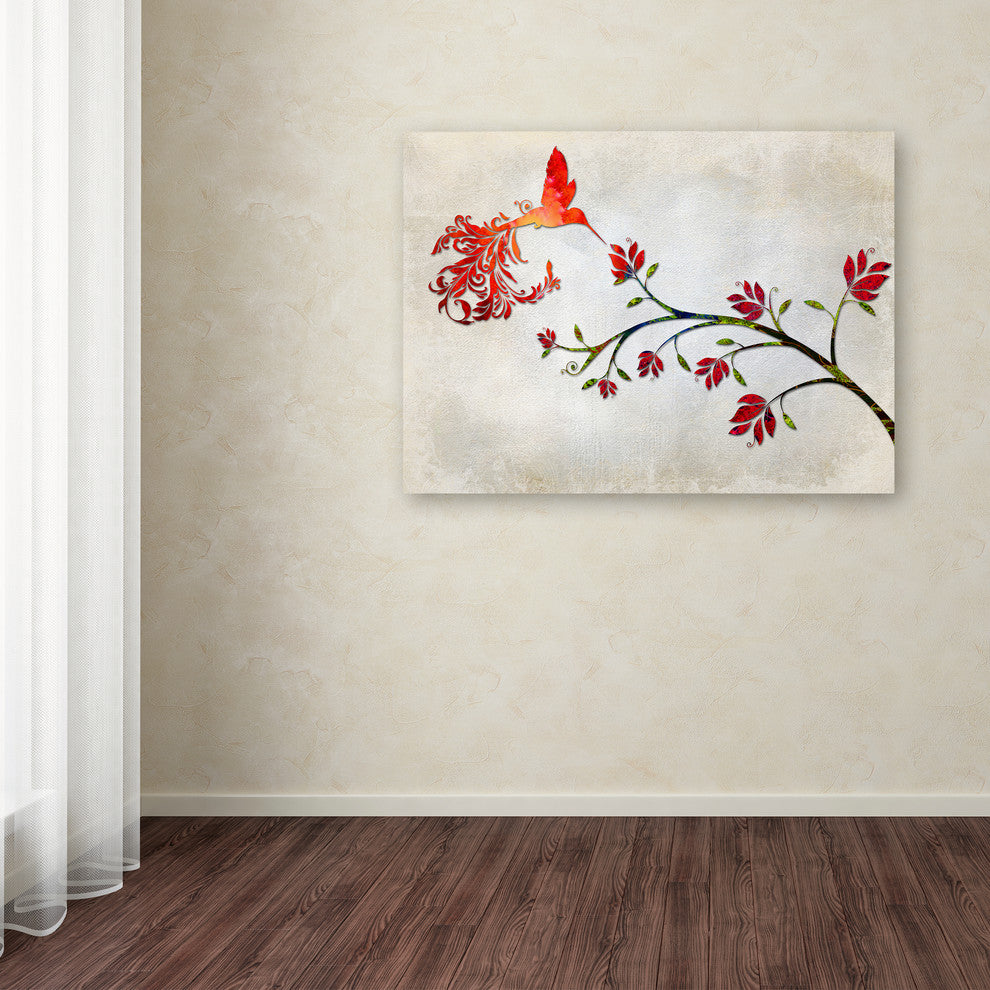 Tina Lavoie 'Hummingbird of Paradise Sunset' Canvas Art, 14" x 19"