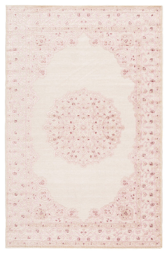Jaipur Living Malo Medallion Pink/White Area Rug, 2'x3'