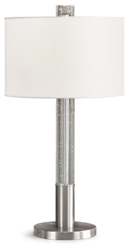 Fusion 30" Bubble Crystal Table Lamp, Brushed Nickel