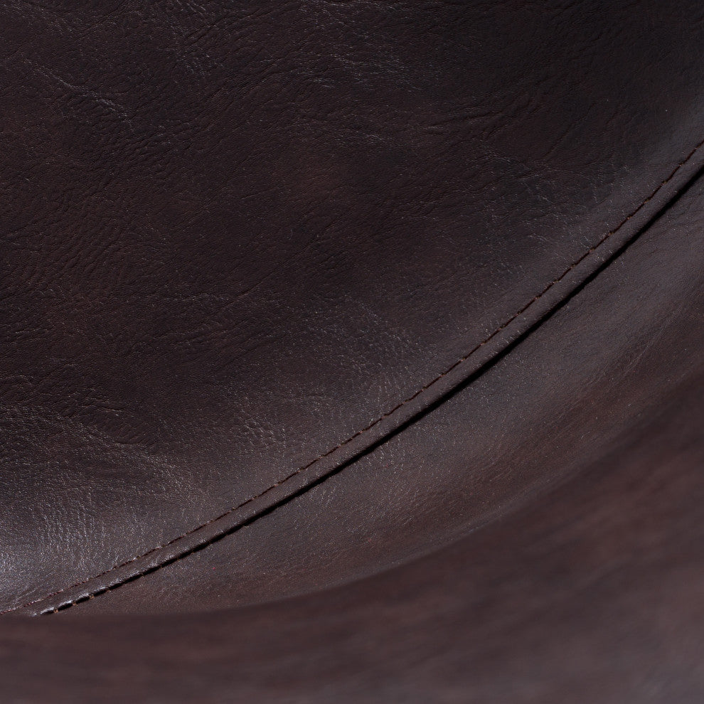 Modrest Moira Modern Dark Brown Eco-Leather Dining Chair, Set of 2