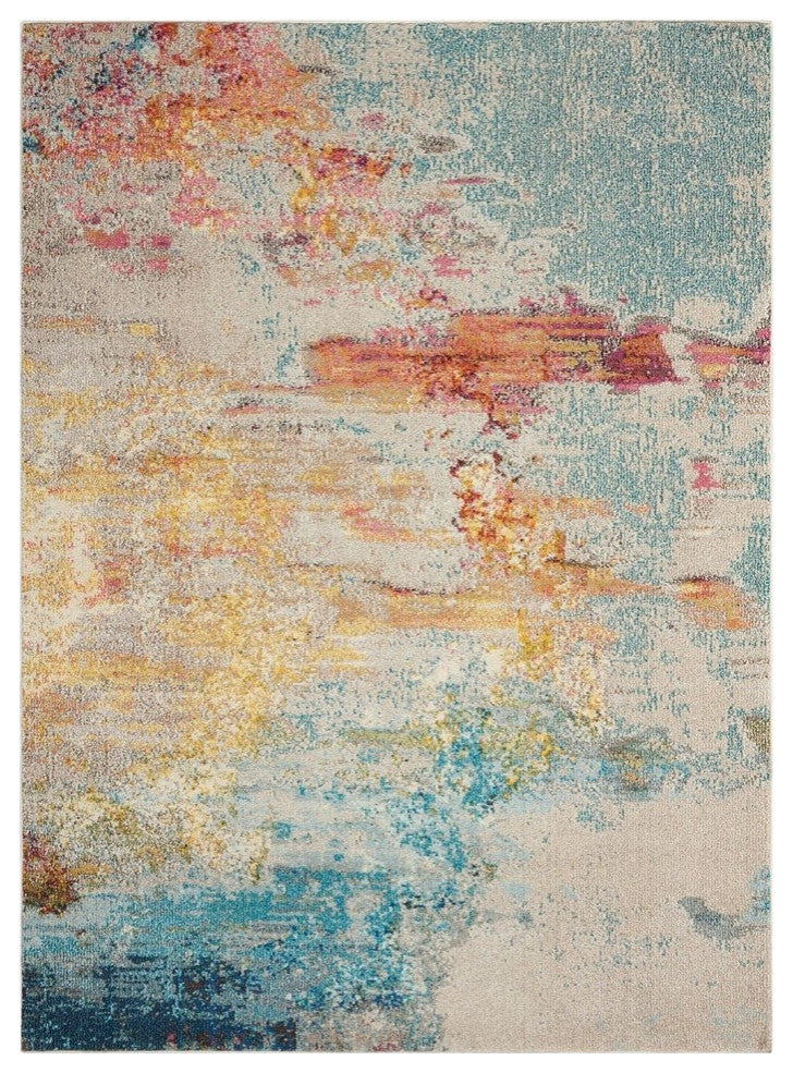 Nourison Celestial 5'3" x 7'3" Sealife Modern Indoor Area Rug