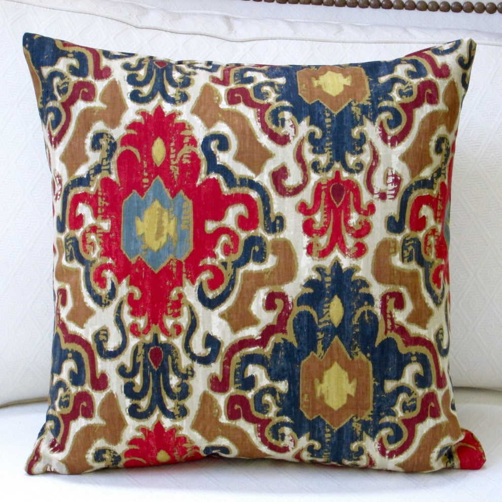 Indoor Toroli Jewel Or Aqua Venetian Style Antique 20x20 Throw Pillow