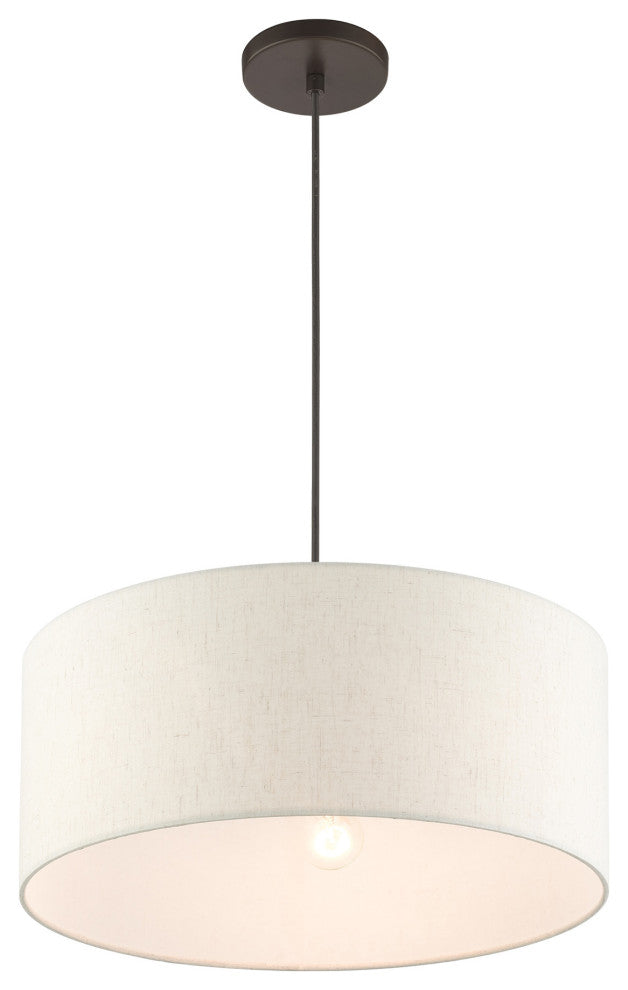 English Bronze Casual, Transitional, Versatile, Minimal Drum Pendant