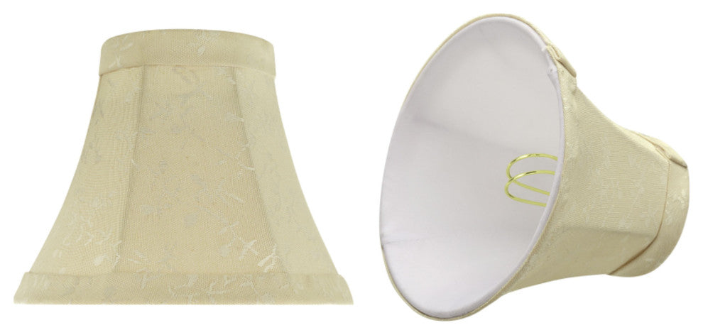 30011-2 Small Bell  Chandelier Clip On Lamp Shade Butter Creme 3"x6"x5"