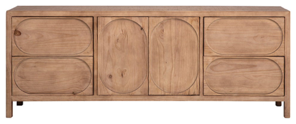 Deco Oval Pine Sideboard