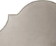 Taylor Nail Button High Arch Notched Bed, Velvet Light Gray, California King