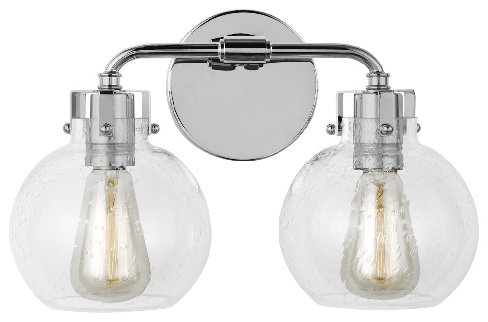 Clara 2-Light Vanity, Chrome