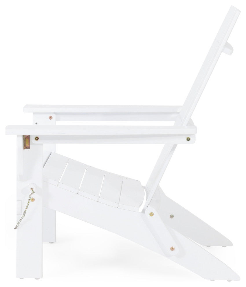 Gurekam Outdoor Foldable Adirondack Chairs, Set of 2, White