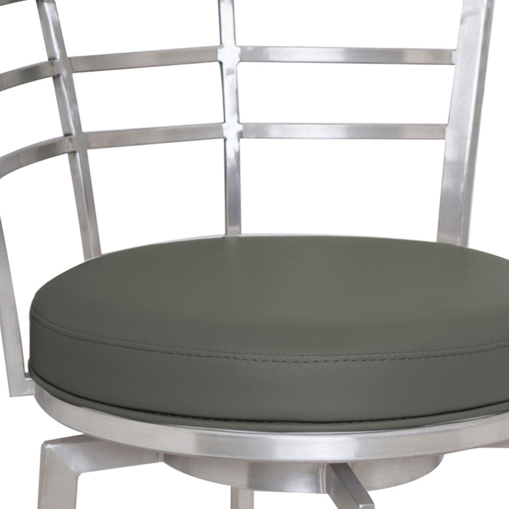 Viper Gray PU Upholstery Stool, Counter Height