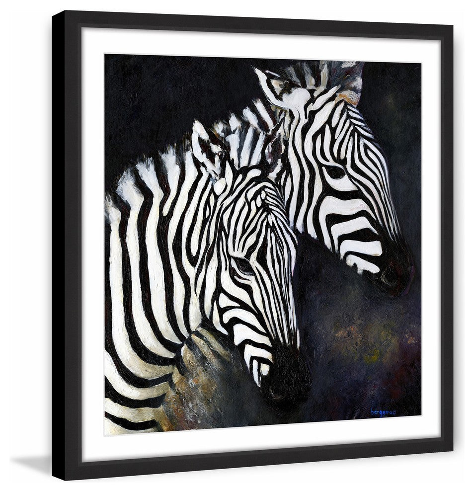Marmont Hill, "Happy Together" by Bergerac Framed Painting Print, 12x12