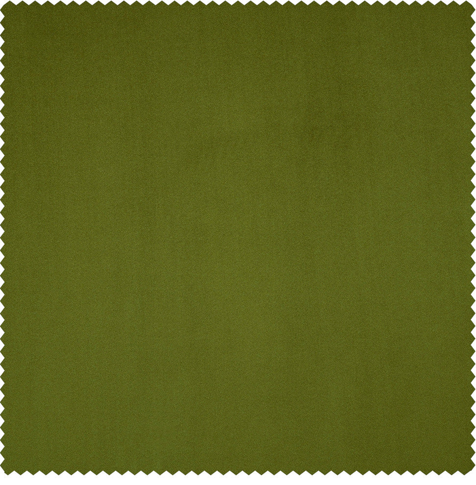 Dark Yellow Green Heritage Plush Velvet Sample Swatch, 4Wx4L