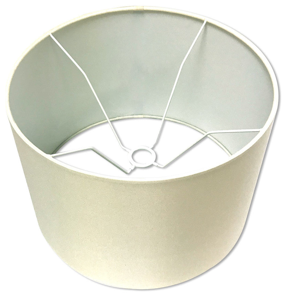 Uno Drop Shallow Drum Hardback Lampshade, Eggshell