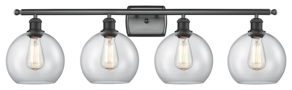 Innovations Lighting 516-4W-BK-G122-8 Athens 4 Light 36" Bath Vanity Light