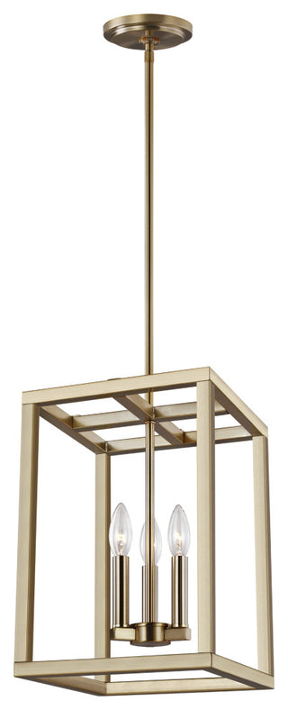 Moffet Street Small 3-Light Hall/Foyer, Satin Brass