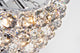 Clarus 4-Light Chrome Finish Crystal Flush Mount Chandelier Ceiling Fixture