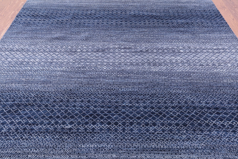 8' 1" X 9' 10" Savannah Grass Hand Knotted Wool Rug Q9214