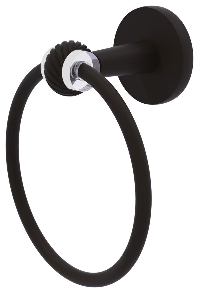 Clearview Towel Ring with Twisted Accents, Oil Rubbed Bronze