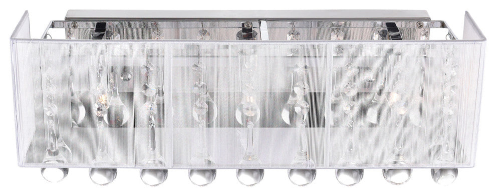 Water Drop 3 Light Vanity Light With Chrome Finish