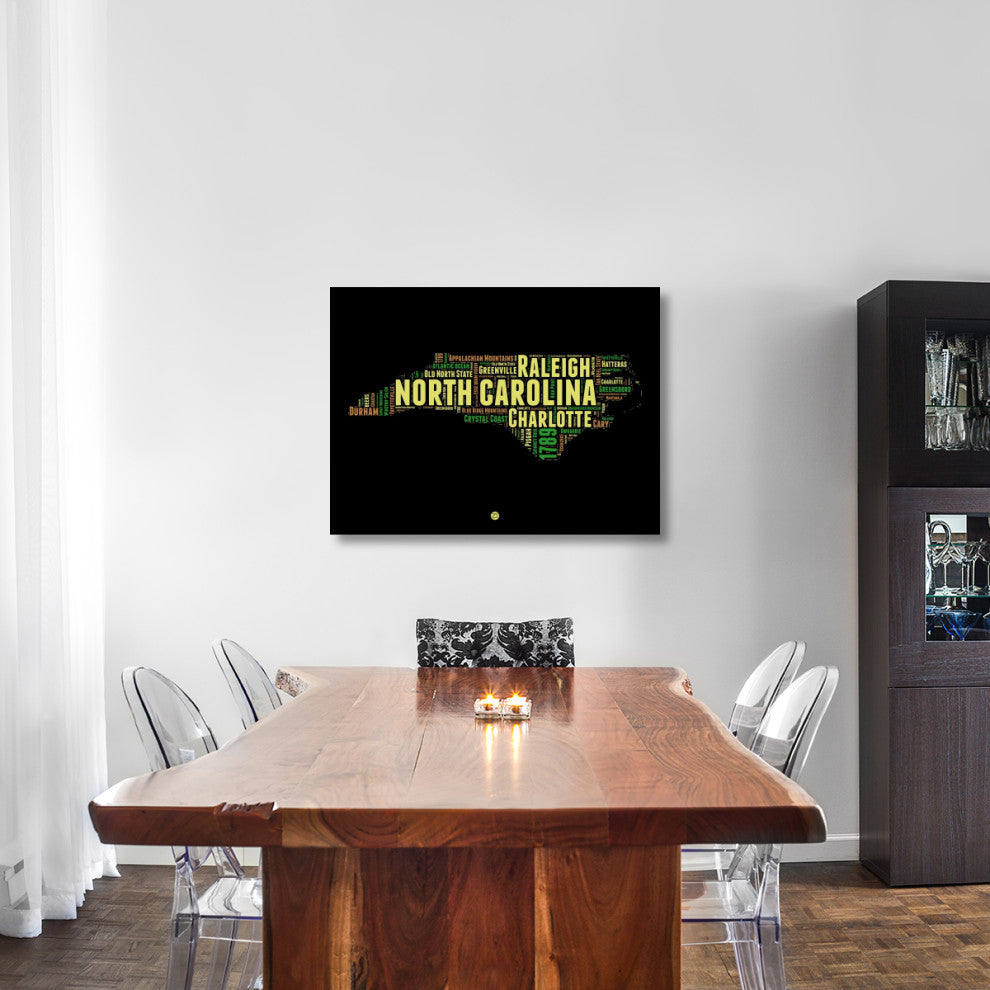 "North Carolina Word Cloud 1" Fine Art Print