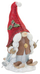 Winter Gnome on Skis Figurine, 2-Piece Set