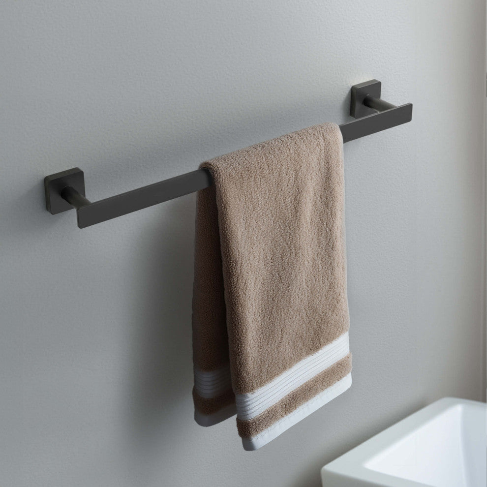 Blaze 18 inch Bathroom Towel Bar, Matte Black