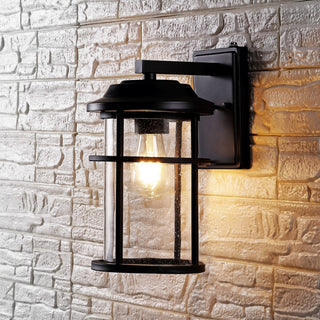 Safavieh Cianna Outdoor Wall Sconce Set of 2 Matte Black
