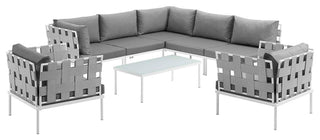 Harmony 8-Piece Outdoor Patio Aluminum Sectional Sofa Set